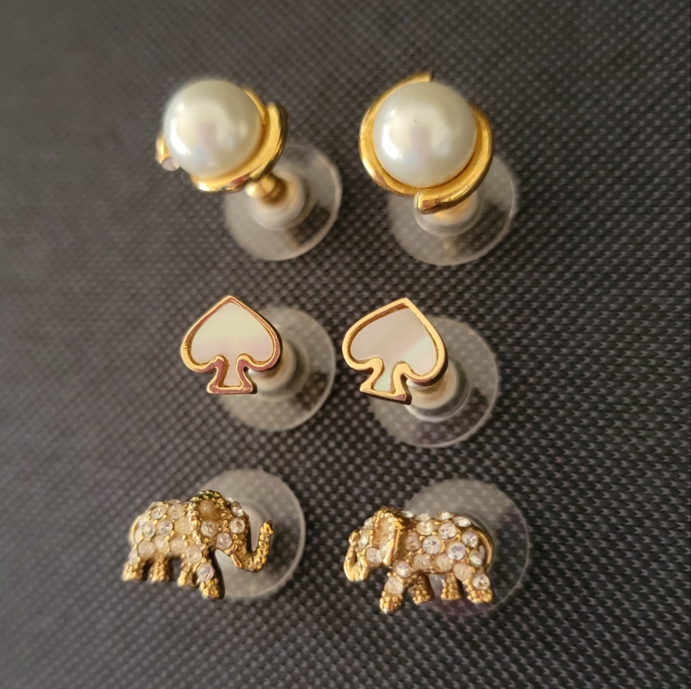 BUNDLE kate spade classic dainty sparkler studs